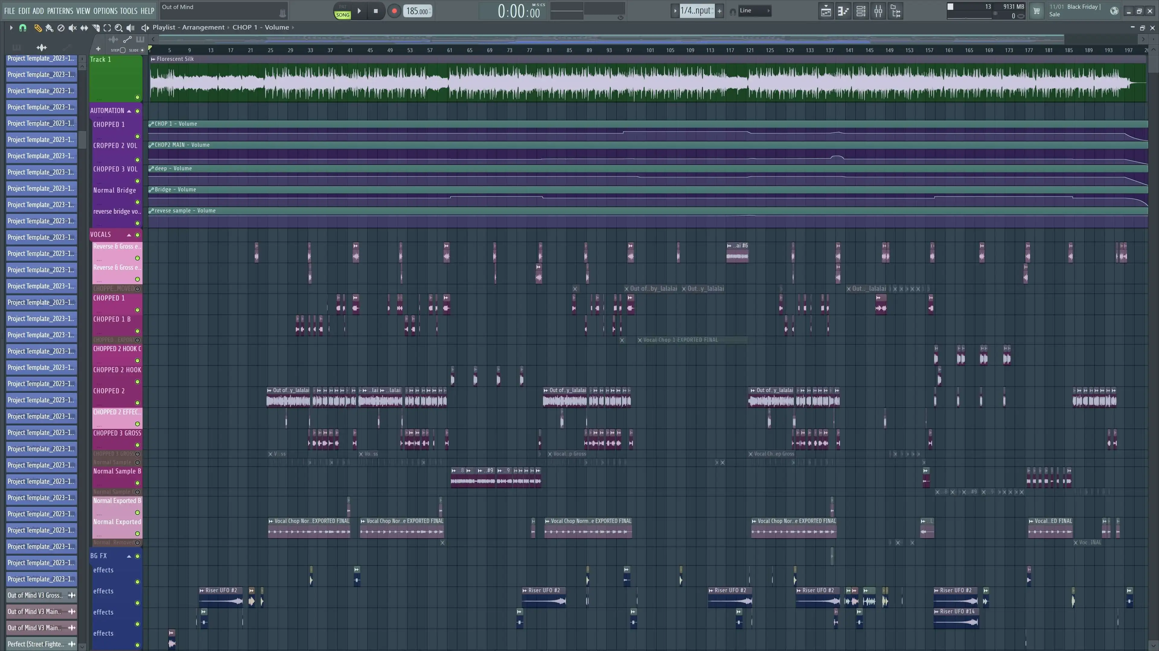 Out of Mind Arrangement in FL Studio